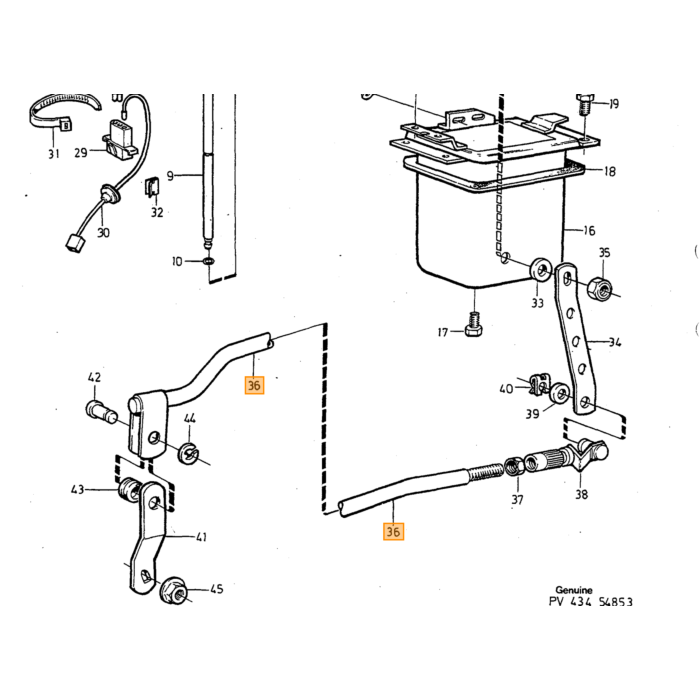 Volvo Moer 5/16UNC nylock zelfborgend Volvo onderdeel nr 950353