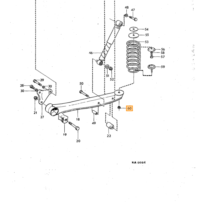 Volvo Moer UNC 3/8 zelfborgend oa bumperbev. fusee 950394 950384 Volvo onderdeel nr 950354