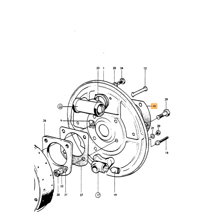 Volvo Moer UNC 3/8 zelfborgend oa bumperbev. fusee 950394 950384 Volvo onderdeel nr 950354
