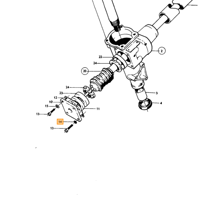 Volvo Moer 1/2UNC nylock voor oa 955570 Volvo onderdeel nr 950356