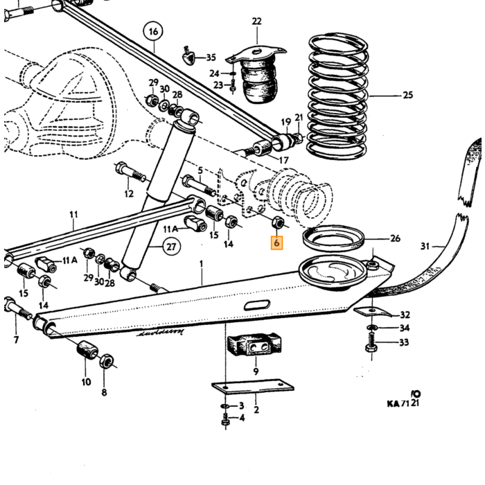 Volvo Moer 9/16 UNC zelfborgend voor oa 192113 Volvo onderdeel nr 950367