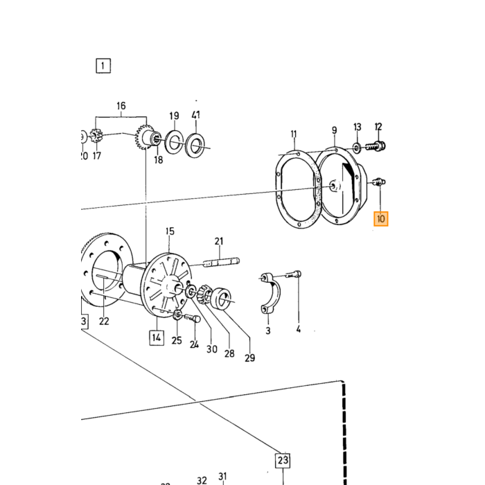 Volvo Vul plug achteras differentieel ENV en Spicer PV444+PV544 Amazo P1800 140 164 240-1984  Volvo onderdeel nr 952359