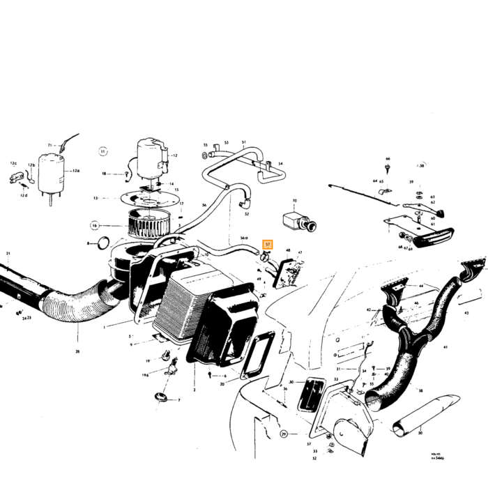 Volvo Slangklem radiateurslang Amazon PV444+PV544+Duett (19-28 mm) 943472 origineel  Volvo onderdeel nr 952652