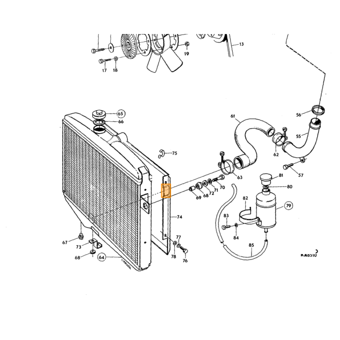Volvo Tapeind spruitstuk- carburateur (5/16x35mm)UNC B18+B20+B30 Volvo onderdeel nr 953237