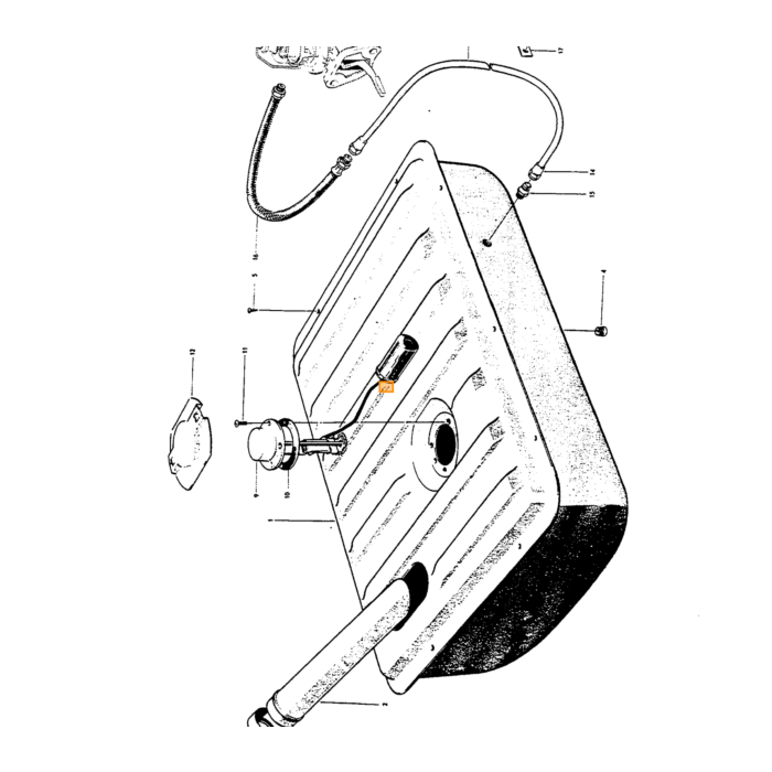 Volvo Carburateur aansluiting benzineleiding elleboog(radiateur 240 olieaansluiting) BW35 Volvo onderdeel nr 954343