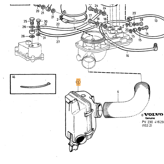 Volvo Parker B10 X 13 RXS benzinetank Amazon Volvo onderdeel nr 955138