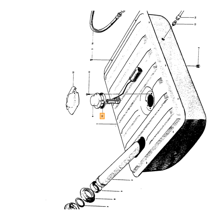 Volvo Parker B10 X 13 RXS benzinetank Amazon Volvo onderdeel nr 955138