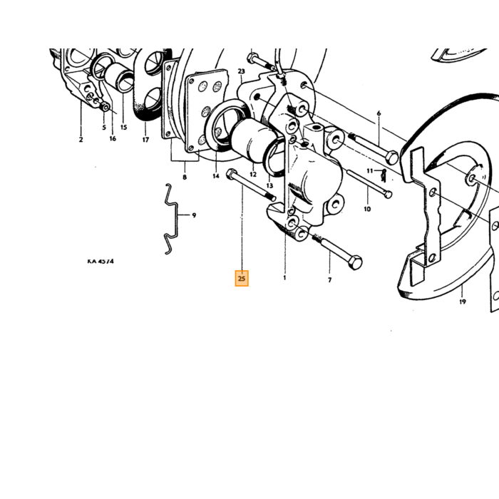 Volvo Bout UNC 3/8 x 64mm Volvo onderdeel nr 955539