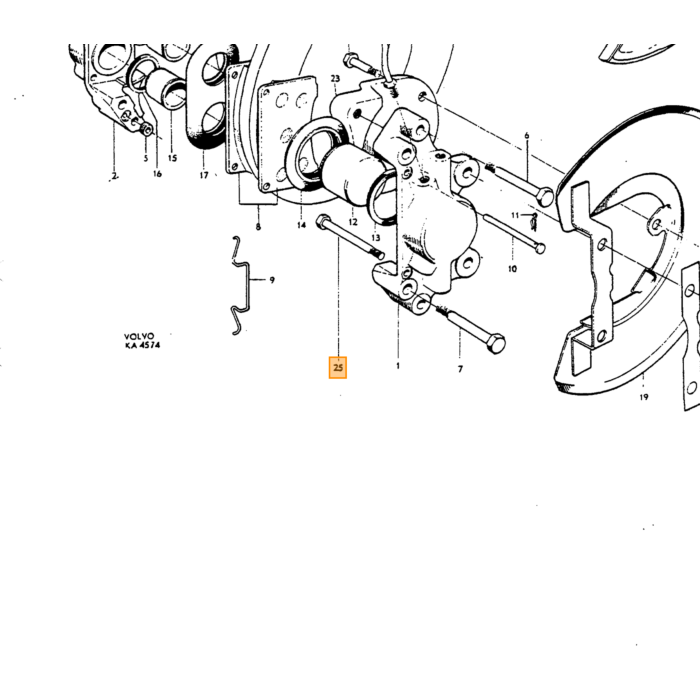 Volvo Bout UNC 3/8 x 64mm Volvo onderdeel nr 955539