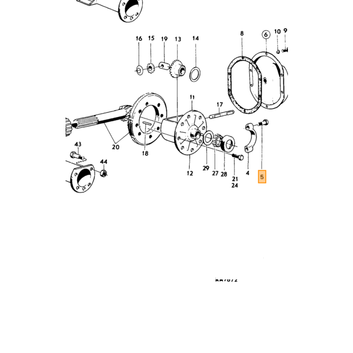 Volvo Bout UNC 7/16 x 57mm lang oa differentieel 240 achteras Volvo onderdeel nr 955551