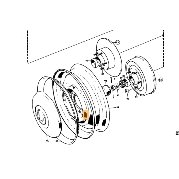 Volvo Bout vooras amazon Volvo onderdeel nr 955559