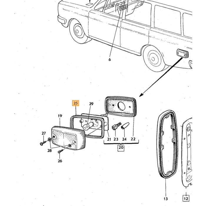 Volvo Moer UNC 3/8 oa stabilisatie stang 140. amazon duett bumpersteun 140 Volvo onderdeel nr 955827