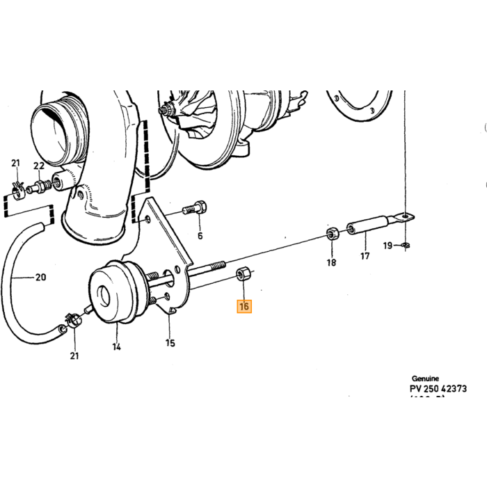 Volvo Moer 1/4 UNF x 5.6 remstel nok e a Volvo onderdeel nr 955846