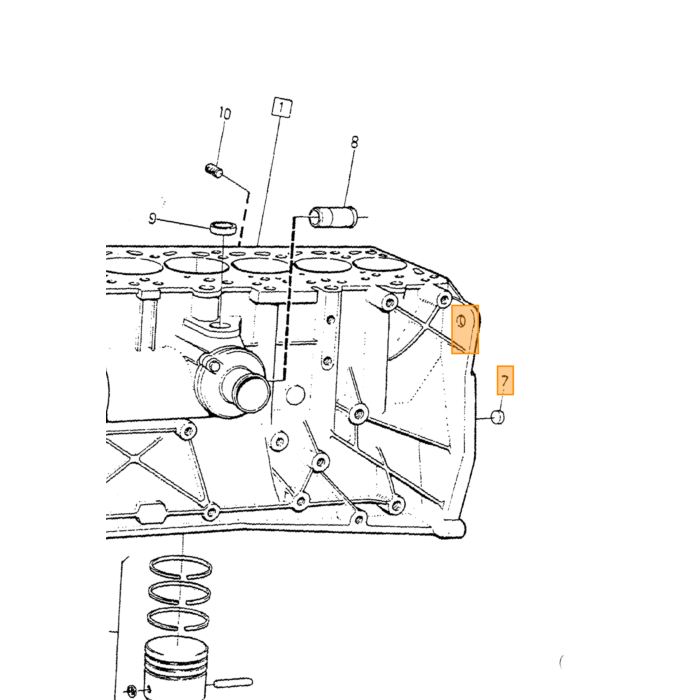 Volvo Revet spruitstuk B4B+B16 +B18+B20 ea UNC 5/16+M8 ea Volvo onderdeel nr 955894