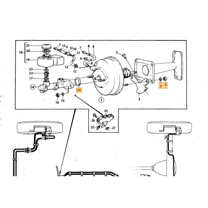 Volvo Revet rem  1/2 inch  13 6 inw dikte 1 8 uitw 23 8 amazon b20 p1800 140 Volvo onderdeel nr 955898