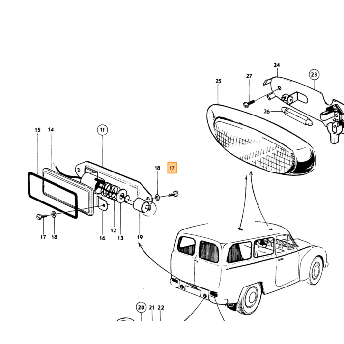 Volvo Schroef portier ea unc portierslot Volvo onderdeel nr 956075