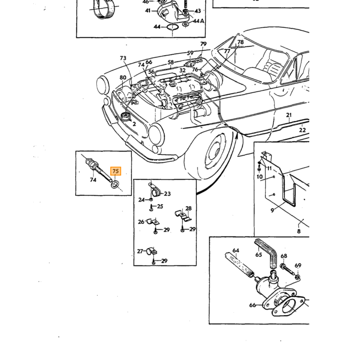 Volvo Ring carburateur Zenith 34VN +36VN 120297 Volvo onderdeel nr 957173