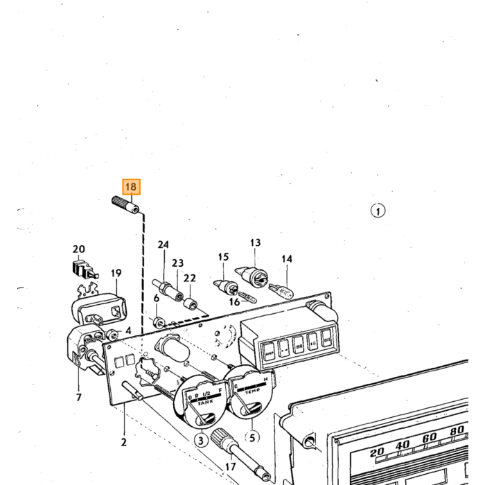 Volvo Kabelschoen houder stekker koplamp  H4 en oude type Bol Volvo onderdeel nr 958211