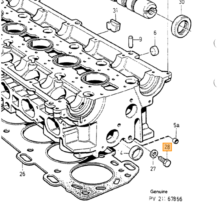 Volvo Olie aftapplug 240 260 740 760 780 940 960 850 V70 S70-2000 M12 Volvo onderdeel nr 960629
