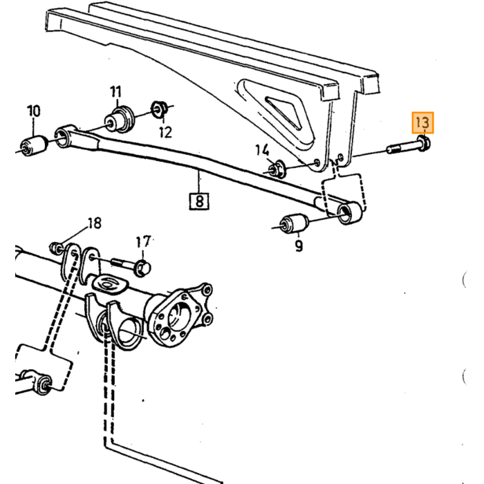 Volvo Bout voor 1272603+1273622 M12x1.75 982848 Volvo onderdeel nr 965196