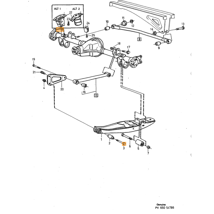 Volvo Bout voor 1229165 draagarm 240 (982875)947564 M14X115  Volvo onderdeel nr 966369