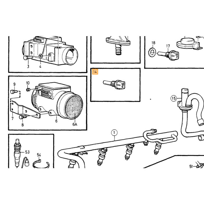 Volvo holle schroef Injectiesysteem: K-Jetronic Volvo onderdeel nr 968177