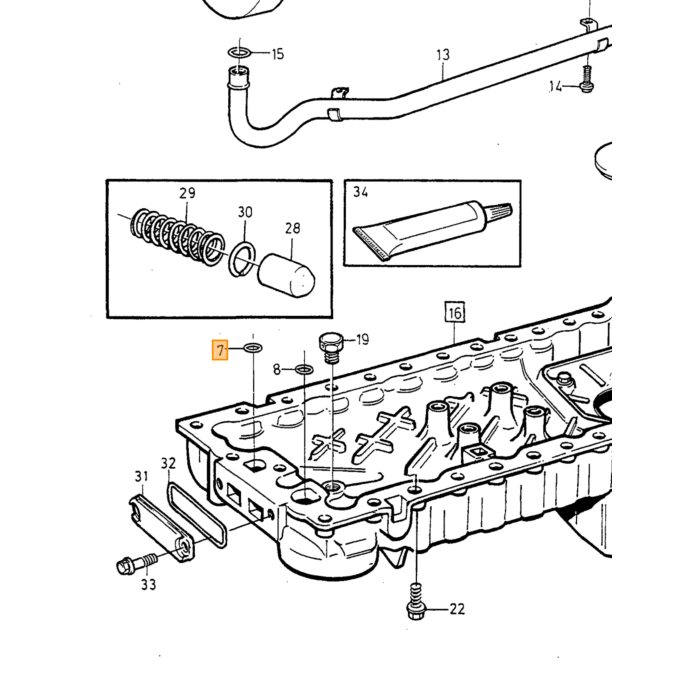 Volvo Afdichtring Oliedrukbuis  Volvo 960 - 850 - S40 - V40 - V50 -  S60 - V60 - C30 - C70 - S70 - V70 - S80 - XC70 - XC90 (8642560) Volvo onderdeel nr 978393