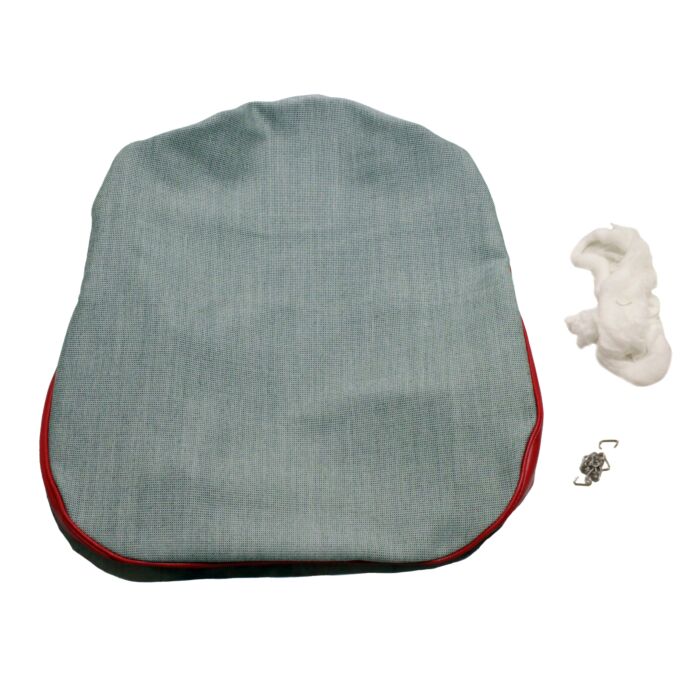 Volvo Bekleding  PV544 type A stoelhoes zitting rood-grijs 23-142 1958-1959 SET incl rug 98159 Volvo onderdeel nr 98158