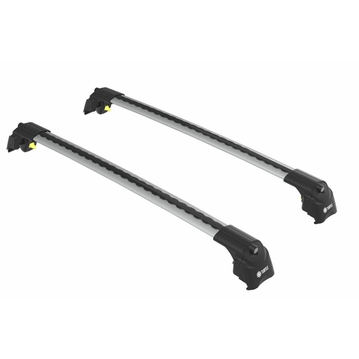 Dakdragers zilver voor aan roofrail/dakrail  Volvo V60 Cross country 2019+  6 max 75kg dakrail  wing vorm  voor weinig windgeruis