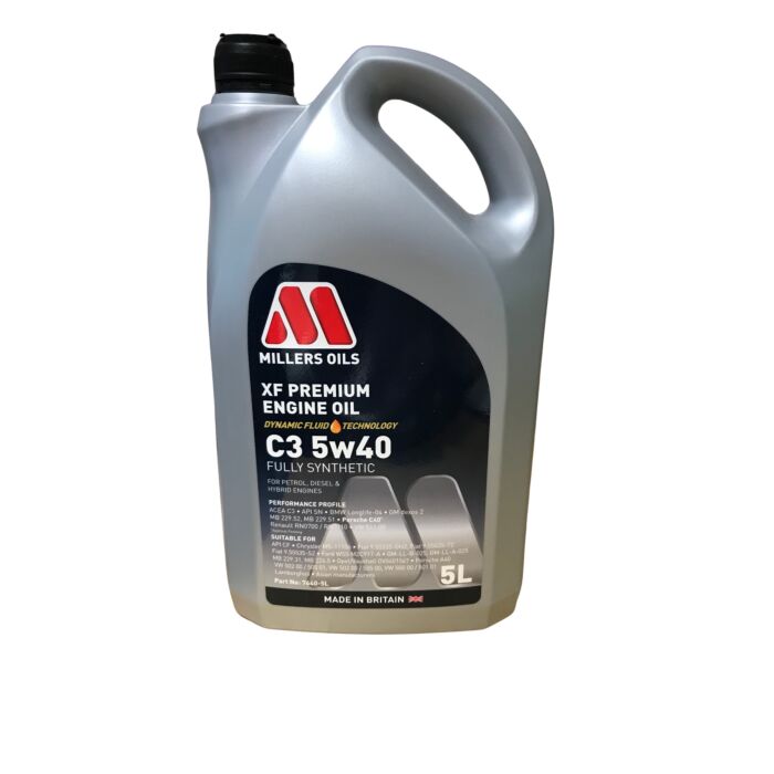 Millers olie 5W40 longlife full synthetisch 5 liter