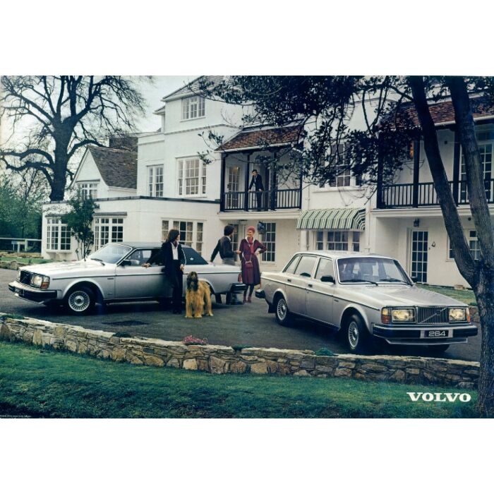 Volvo Poster 262C bertone  264 GLE voor landhuis reproductie Volvo onderdeel nr Poster262-264