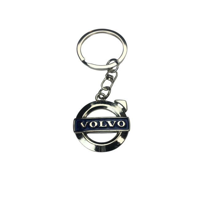 Volvo Sleutelhanger Volvo chroom rond - niet direct op voorraad - neem contact op met onze klantenservice -  Volvo onderdeel nr V128