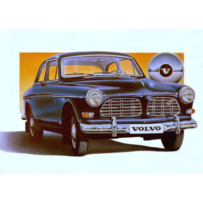 Volvo Poster amazon blue airbrush retro poster  Volvo onderdeel nr posteramaair