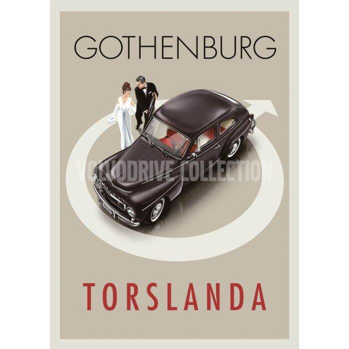 Affisch PV gothenburg torslanda PV544 retro affisch