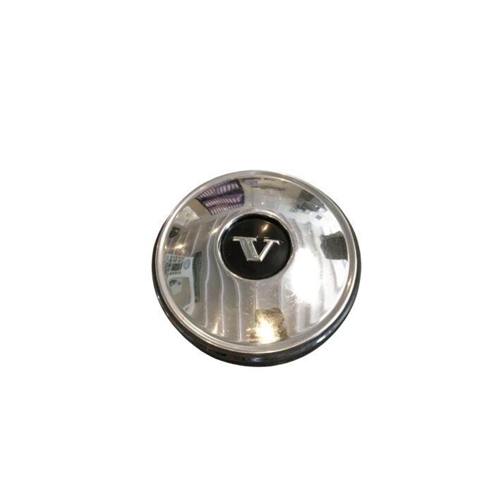 Begagnad Krom/Svart Navkapsel för Volvo PV, Amazon, P1800, 140 1964+, Part Number: 670437