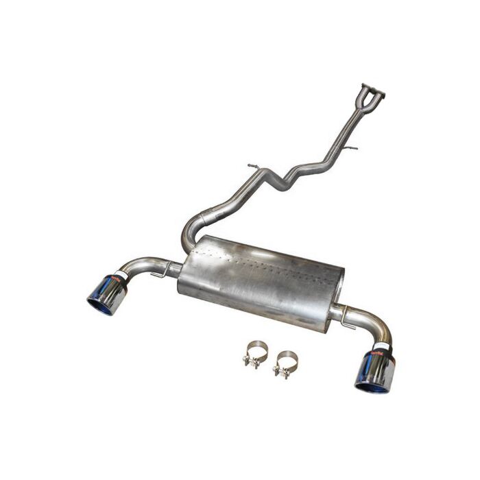 Uitlaat sport Volvo S60/V60 T6 AWD vanaf Katalysator met 1 Demper RVS Ferrita (31392520. 31392521. 31392640. 31392641) 2� inch. Tailpipe 1xZZ102X/side. 4 inch round polish