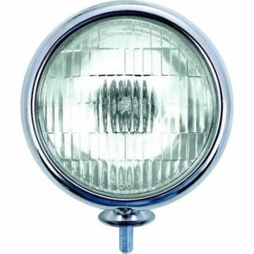 Mistlamp chroom helder glas - 2 stuks - diameter 13 cm- 6 volt