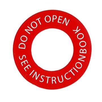 Sticker inchDo not open see instruction bookinch rood/wit (461646) (461646s)
