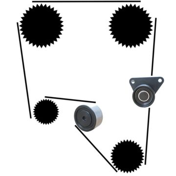 Distributieriem set C70 850 V70 S70 S40 V40 benzine B5204 B5234 B5244 B5254 V70N engine no 131155-1266127 year 2000-