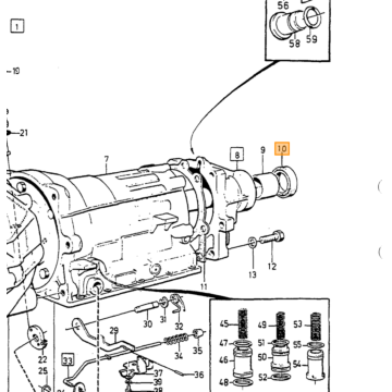 Oliekeerring Automatische Transmissie Uitgang Volvo Amazon - 140 - 240 - 260 - 740 - 760 - 780 - 940 - 960