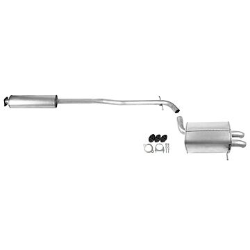 uitlaat set  Xc90 achterste demper en middenpijp 2.5T D5 T6 vanaf katalysator incl montageset