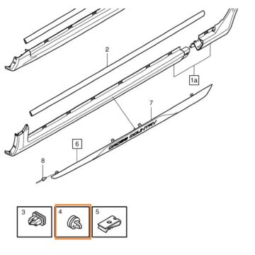 Clip  carrosseriebekleding Side Skirt en Portierlijst Volvo C30/S40/V50/S80/V70/XC70