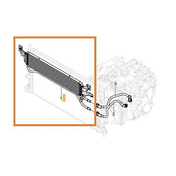 Oliekoeler  transmissieolie Volvo C30  C70 (2006-)  S40  V50 (2004-) powerhift automaat mps6
