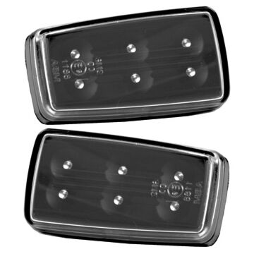Zij verlichting kristal  sidemarker zwart huis Links en rechts passend 260 850 S70 V70 940 740 760 960 240 780