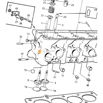 Klep geleider uitlaat B200 B230E B230F  type 13 5 mm