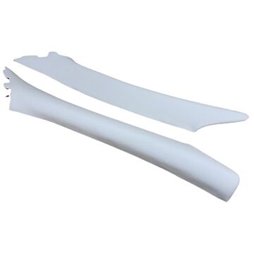 A-stijl Links+rechts SET  Grijs/wit uni Volvo V70 - S60 - XC70 2000-2007 opnieuw gestoffeerd per set links en rechts samen