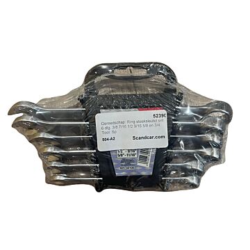Gereedschap: Ring steeksleutel set 6 dlg. 3/8 7/16 1/2 9/16 5/8 en 3/4.
