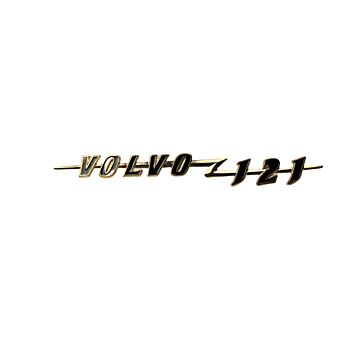 Embleem inchVolvo 121inch voorscherm Amazon schrijfletters repro