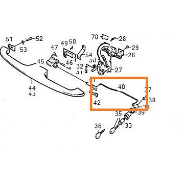 link verbindingsstang kofferbak slot en vergrendeling  volvo 245 145 