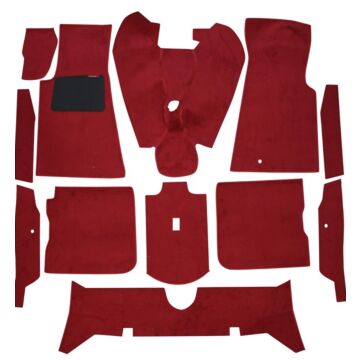 Mattenset 164  vloerbedekking carpet textiel  10 delen ch -50.000  ROOD